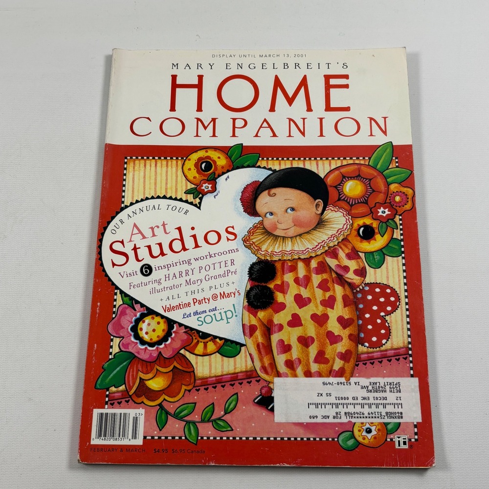 Mary Engelbreit Home Companion Magazine February March 2001 Issue Paper Doll